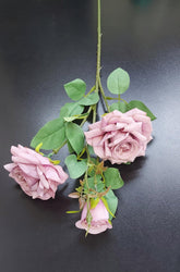 Fir Trandafir artificial mov pal 65cm – flori decorative realiste